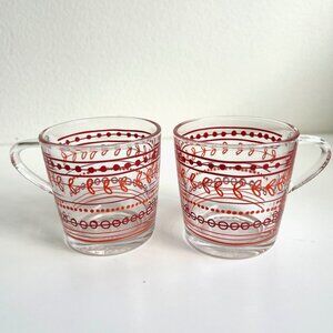 Vintage IKEA Godta Glass Espresso Mugs Made in France | Set of 2
